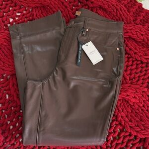 Judy blue Brown Faux Leather Pants